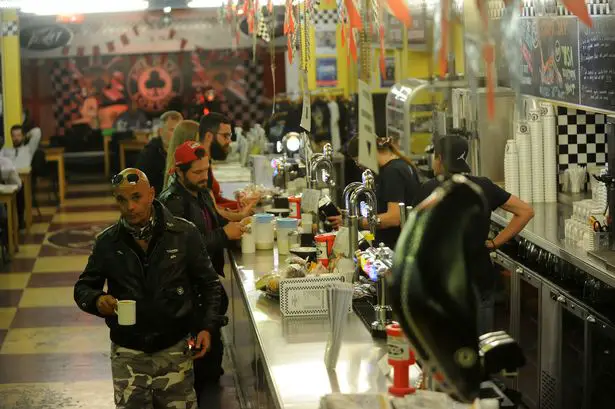 London’s bikers’ favourite cafe where you can see Harley Davidsons galore