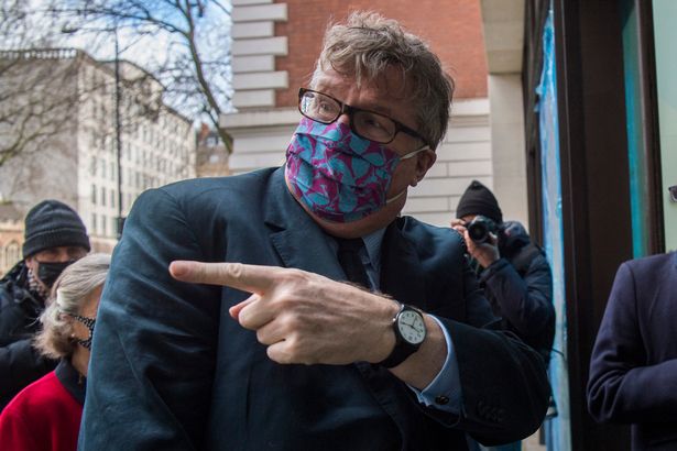 Hedge fund manager Crispin Odey arrives at Westminster Magistrates' Court, London