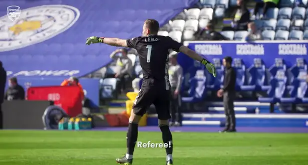 What Bernd Leno shouted before Alexandre Lacazette scored for Arsenal against Leicester City