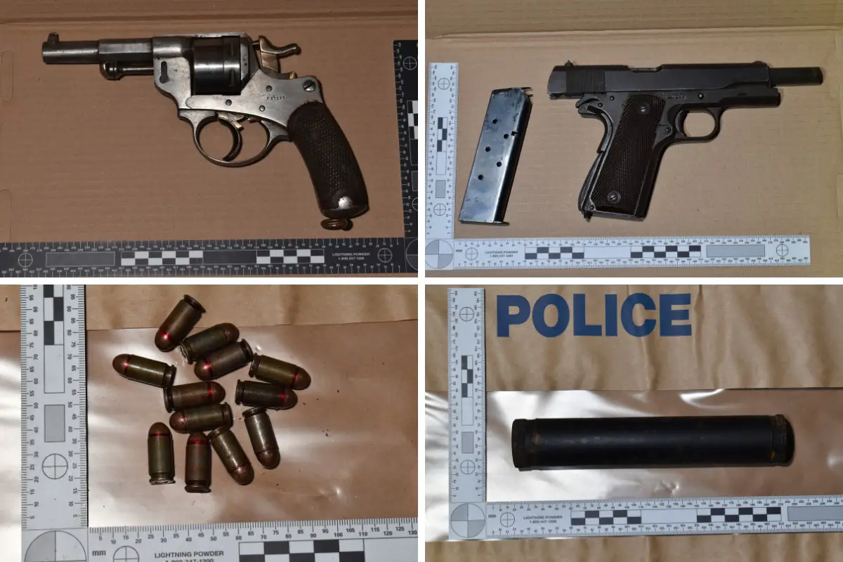 Revolver and two pistols seized in Camberwell police raid