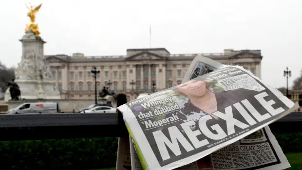 A newspaper is blown by the wind in London