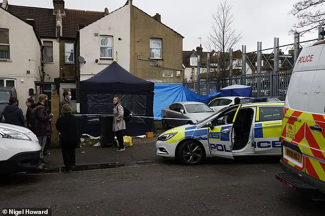 Tai Jordan O'Donnell, 19, was found with knife wounds to his legs on Alpha Road in Croydon at around midday yesterday (crime scene pictured today)