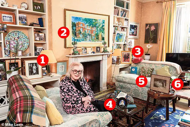 Lady Antonia Fraser, 88, in the drawing room of her west London home