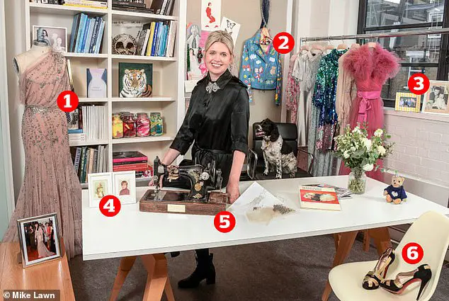 Jenny Packham, 56, in her studio in north-west London